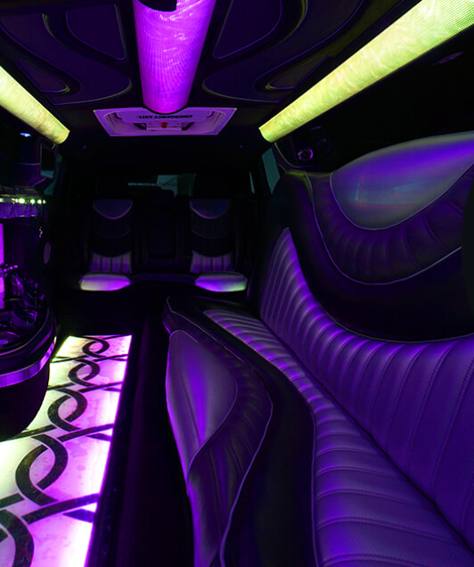 limo with disco floor